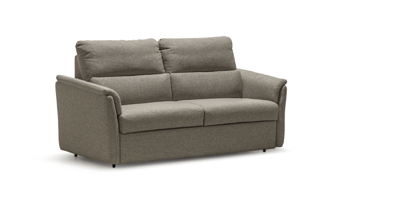 Divano 3 posti con letto (materasso 140x190x16 cm) , in tessuto antimacchia.